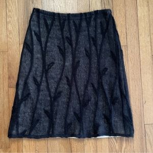 Vintage Francesca Caretti Mohair Skirt | Black | Size 10